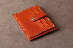 Genuine Leather Mens Cool Slim Front Pocket Wallet Leather Wallet Men Small Wallets  for Men