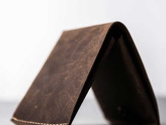 Handmade Vintage Leather Men Small Bifold Wallet Wallet for Men - iwalletsmen