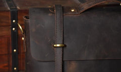 Genuine Leather Mens Cool Messenger Bag Briefcase Work Bag Business Bag for men