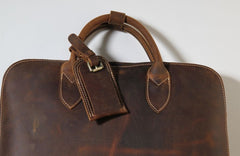 Handmade Leather Mens Cool Business Bag Briefcase Work Bag Laptop Bag for men