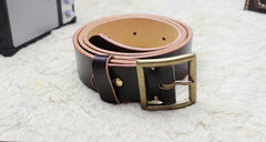 Cool Handmade Red Brown Leather Mens Belt Leather Belt for Men - iwalletsmen