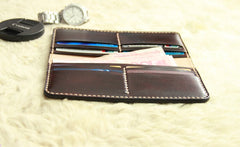 Vintage Leather Coffee Bifold Mens Long Wallet Leather Long Wallets for Men - iwalletsmen