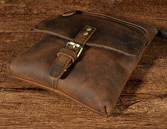 Vintage Mens Leather Side Bag Belt Pouch Holster Belt Case Waist Pouch for Men - iwalletsmen