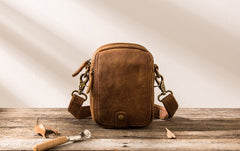 Leather Belt Pouch Phone Cases Mens Waist Bag Shoulder Bag for Men - iwalletsmen