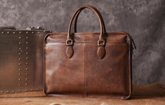 Genuine Leather Mens Cool Messenger Bag Briefcase Work Bag Business Bag for men