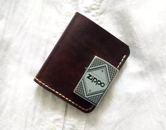 Vintage Leather Coffee Mens Small Wallet Leather Bifold Wallets for Men - iwalletsmen
