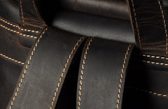 Genuine Leather Mens Cool Backpack Sling Bag Large Coffee Travel Bag Hiking Bag for men
