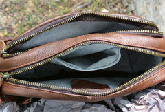 Genuine Leather Mens Small Messenger Bag Cool Crossbody Bags for men - iwalletsmen