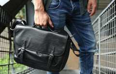 Cool Leather Mens Messenger Bag Briefcase Shoulder Bag for men - iwalletsmen