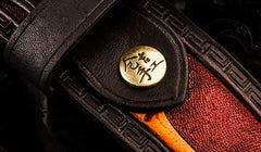 Handmade Genuine Leather Tooled Chinese Dragon Mens Belt Custom Cool Leather Men Belt for Men