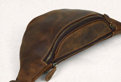 Cool Mens Leather Belt Bag Fanny Pack Waist Bags For Men - iwalletsmen