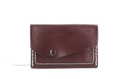 Leather Mens Card Wallet Front Pocket Wallet Small Slim Wallet Change Wallet for Men - iwalletsmen