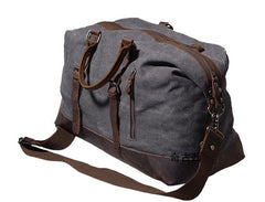 Mens Waxed Canvas Leather Weekender Bag Canvas Overnight bag Travel Bag for Men - iwalletsmen