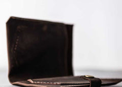 Vintage Leather Men Small Bifold Wallet Small Wallet for Men - iwalletsmen