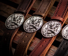 Handmade Genuine Leather Mens Belt Custom Cool Leather Men Black Belt for Men