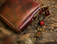 Handmade Leather Mens Chain Biker Wallet Cool Leather Wallet Small Wallets for Men - iwalletsmen