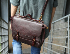 Cool Leather Mens Briefcase Messenger Bag Handbag Shoulder Bag for men - iwalletsmen