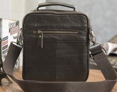 Cool Leather Mens Small Side Bag Messenger Bags Shoulder Bags for Men - iwalletsmen