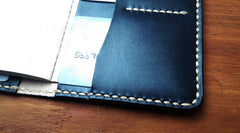 Mens Leather Slim Passport Wallets Leather Small Travel Wallet for Men - iwalletsmen