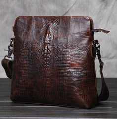 Cool Coffee Small Leather Mens Messenger Bag Shoulder Bag for Men - iwalletsmen