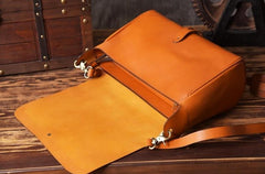 Handmade Leather Mens Cool Shoulder Bag Messenger Bag Chest Bag Bike Bag Cycling Bag for men