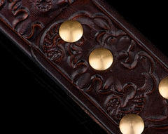 Handmade Genuine Leather Mens Belt Custom Cool Leather Men Black Belt for Men