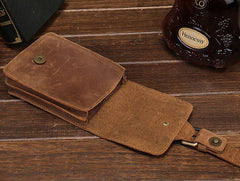 Cool Leather Mens Cigarette Case with Belt Loop Cell Phone Holster Belt Pouch for Men - iwalletsmen