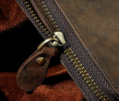 Cool Leather Mens Zipper Small Wallet Front Pocket Wallet for Men - iwalletsmen