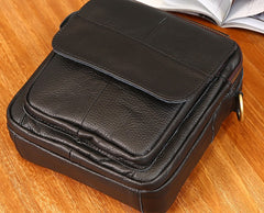 Cool Coffee Small Leather Mens Side Bag Messenger Bag Shoulder Bag for Men - iwalletsmen