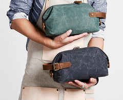 Large Canvas Mens Clutch Bag Zipper Wristlet Bag Phone Purse for Men - iwalletsmen