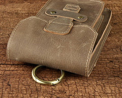 Leather Mens Cigarette Cases with Belt Loop Cell Phone Holster Belt Pouch for Men - iwalletsmen