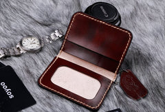 Leather Mens Slim Front Pocket Bifold Small Wallets Card Wallet for Men - iwalletsmen