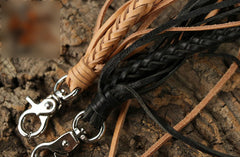 Handmade Leather Braided Wallet Chain Biker Wallet Chain Trucker Chain for Men - iwalletsmen