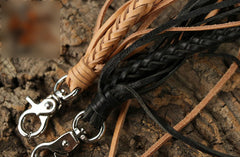 Handmade Leather Braided Wallet Chain Biker Wallet Chain Trucker Chain for Men