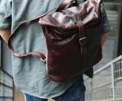 Cool Vintage Leather Mens Backpack Travel Backpack Laptop Backpacks for men - iwalletsmen