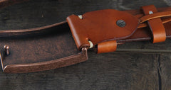 Genuine Leather Punk Rock Biker Trucker Mens Belt Men Black Coffee Belt for Men