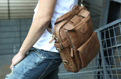 Cool Leather Mens Small Handbag Messenger Bag Shoulder Bag for men - iwalletsmen