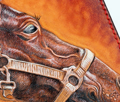 Handmade Leather Fine Horse Mens Chain Biker Wallet Cool Leather Wallet With Chain Wallets for Men