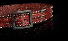 Handmade Genuine Leather Mens Belt Custom Cool Leather Men Black Belt for Men