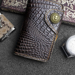 Handmade Leather Floral Mens Cool Key Wallet Wallet Card Holder Small Card Keychain Wallets for Men