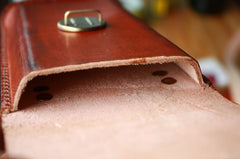 Handmade Cool Leather Belt Pouch Mens Waist Bag Cell Phone Holsters for Men - iwalletsmen