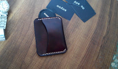 Handmade Leather Mens Slim Front Pocket Wallet Leather Card Wallets  for Men - iwalletsmen