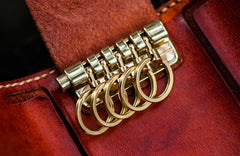 Handmade Leather Tooled Mens Cool Car Key Wallet Car Key Holder Car KeyChain for Men