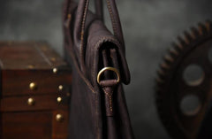 Genuine Leather Mens Cool Messenger Bag Briefcase Work Bag Business Bag for men