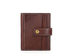 Leather Mens Front Pocket Wallet Card Wallet Small Slim Wallet Change Wallet for Men - iwalletsmen