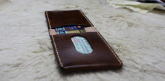 Leather Mens Slim Front Pocket Bifold Small Wallets License Wallet for Men - iwalletsmen