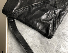 Handmade Leather Mens Clutch Cool Slim Wallet Zipper Clutch Wristlet Wallet for Men