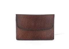Leather Mens Card Wallet Front Pocket Wallet Small Slim Wallets Change Wallets for Men - iwalletsmen