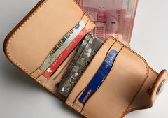 Handmade Leather Biker Wallet Mens Cool billfold Chain Wallet Trucker Wallet with Chain