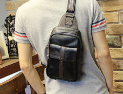 Cool Leather Slings Bag for Men Chest Bag Sling Shoulder Bag For Men - iwalletsmen
